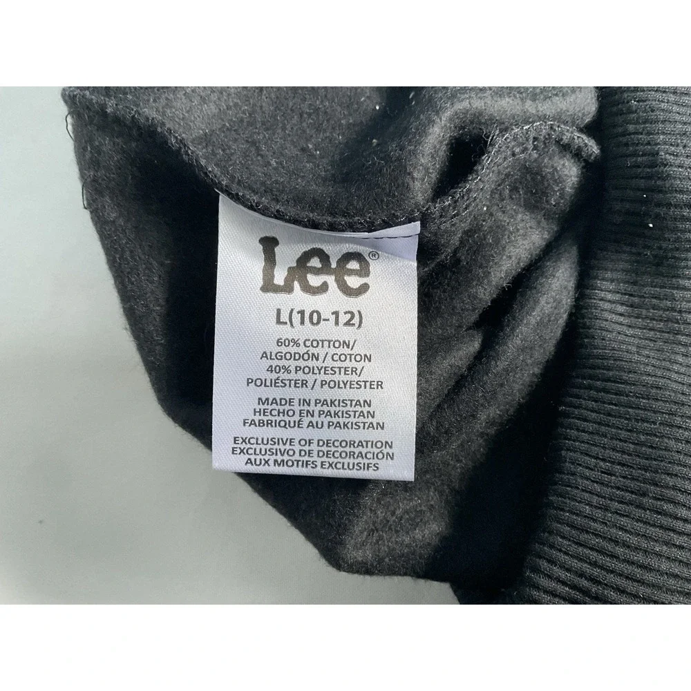 Lee Boys Fleece Joggers Pants Black Size L 10-12